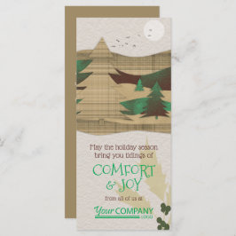 Grüne Weihnachtskarten, braune Weihnachtskarten Karte