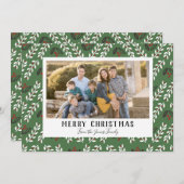 Grüne Weihnachtskarten Feiertagskarte (Vorne/Hinten)
