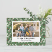 Grüne Weihnachtskarten Feiertagskarte (Stehend Vorderseite)