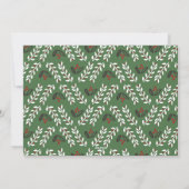 Grüne Weihnachtskarten Feiertagskarte (Rückseite)