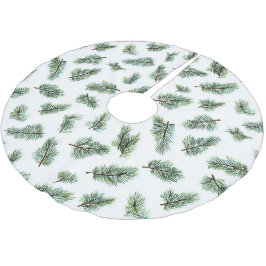 Grüne Weihnachtskiefer Polyester Weihnachtsbaumdecke