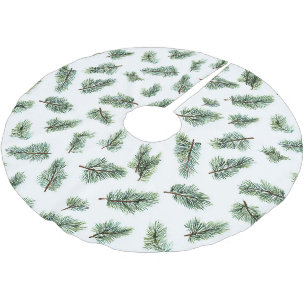 Grüne Weihnachtskiefer Polyester Weihnachtsbaumdecke