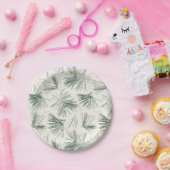 Grüne Weihnachtskiefernnadeln Pappteller (Party)