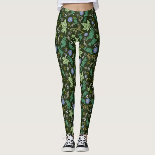 Grüne WeihnachtsLeggings Leggings (Vorderseite)