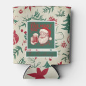 Grüne Weihnachtsmuster Dosenkühler (Vorderseite)