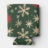 Grüne Weihnachtsmuster Dosenkühler (Rückseite)