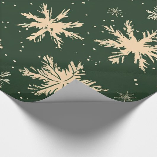 Grüne Weihnachtsmuster Wrappi Geschenkpapier (Ecke)