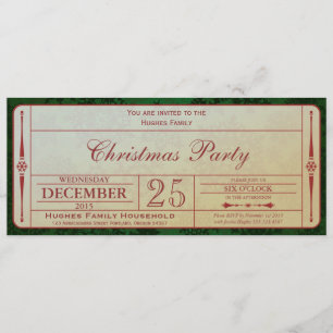 Grüne WeihnachtsParty Einladung