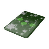 Grüne Weihnachtsschmuck Bath Mat Badematte (Schrägansicht)