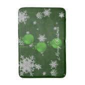Grüne Weihnachtsschmuck Bath Mat Badematte (Vorderseite Vertikal)