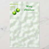 Grüne Weihnachtsschmuck Briefpapier (Vorderseite)