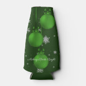 Grüne Weihnachtsschmuck Flasche Cooler Flaschenkühler (Vorderseite)