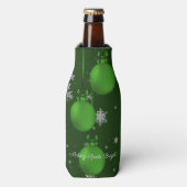 Grüne Weihnachtsschmuck Flasche Cooler Flaschenkühler (Flaschenvorderseite)