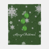Grüne Weihnachtsschmuck Fleece Blanket (Vorderseite)