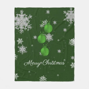 Grüne Weihnachtsschmuck Fleece Blanket