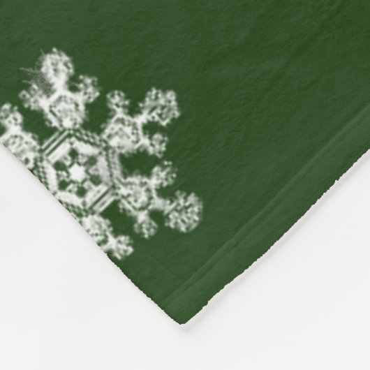 Grüne Weihnachtsschmuck Fleece Blanket (Ecke)