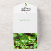 Grüne Weihnachtsschmuck fügt Familienurlaub Fotos All In One Einladung (Außenbereich)