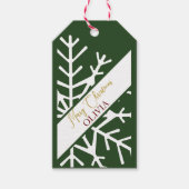 Grüne Weihnachtsschmuck Geschenkanhänger (Vorderseite)