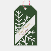 Grüne Weihnachtsschmuck Geschenkanhänger (Rückseite)
