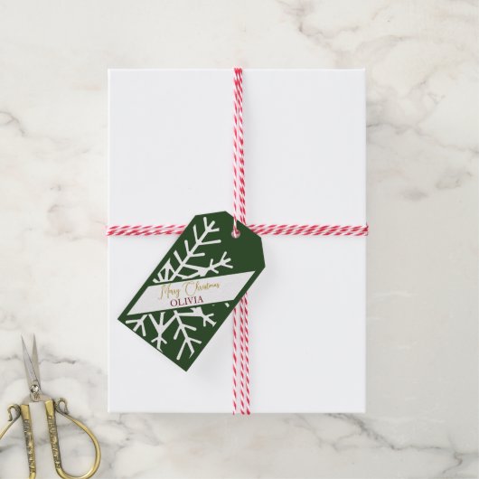Grüne Weihnachtsschmuck Geschenkanhänger (Mit Garn)