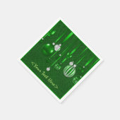 Grüne Weihnachtsschmuck Napkins Serviette (Ecke)