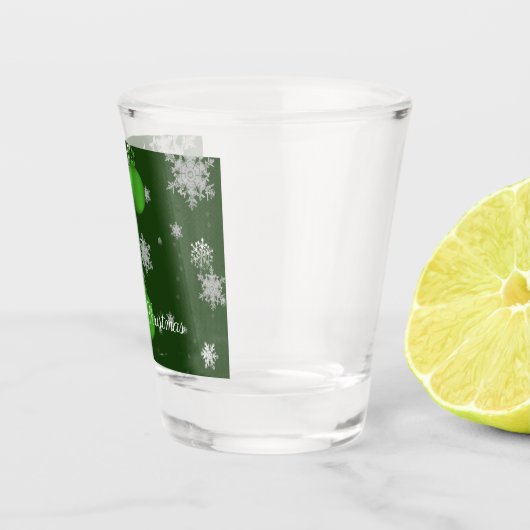 Grüne Weihnachtsschmuck Shotglas Schnapsglas (Rechts)