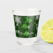 Grüne Weihnachtsschmuck Shotglas Schnapsglas (Vorderseite)