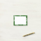 Grüne Weihnachtsschneeflocken - Personalisierte Hi Post-it Klebezettel (Auf Schreibtisch)