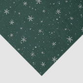 Grüne Weihnachtsschneeflocken Seidenpapier (Ausschnitt)