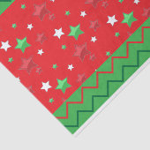 Grüne Weihnachtssteine und Zigzag Streifen Seidenpapier (Ausschnitt)