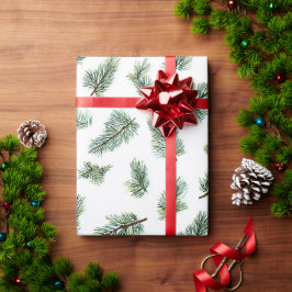 Grüne Weihnachtstanne Geschenkpapier