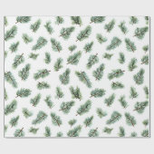 Grüne Weihnachtstanne Geschenkpapier (Flach)