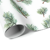 Grüne Weihnachtstanne Geschenkpapier (Rolleneckpunkt)