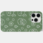 Grüne Weihnachtstextur mit festlichen Elementen Case-Mate iPhone Hülle (Rückseite (Horizontal))