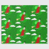 Grüne Weihnachtsweihe, bevor sich ein Broomrider S Geschenkpapier (Flach)