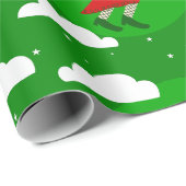 Grüne Weihnachtsweihe, bevor sich ein Broomrider S Geschenkpapier (Rolleneckpunkt)