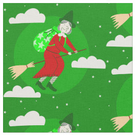 Grüne Weihnachtsweihe, bevor sich ein Broomrider S Stoff
