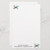 Grüne Weihnachtszeit Briefpapier (Vorne/Hinten)