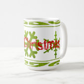 Grüne Weihnachtszeit-Tasse! Kaffeetasse (VorderseiteRechts)
