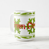 Grüne Weihnachtszeit-Tasse! Kaffeetasse (Vorderseite Links)
