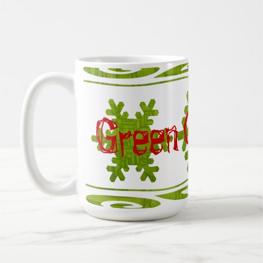 Grüne Weihnachtszeit-Tasse! Kaffeetasse (Links)