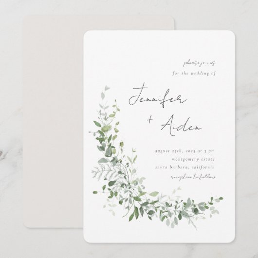 Grüne Weinberge Einladung (Vorne/Hinten)