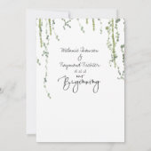 Grüne Weinberge Unsere Begrüßungsfeier Einladung (Rückseite)