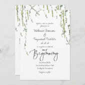 Grüne Weinberge Unsere Begrüßungsfeier Einladung (Vorne/Hinten)