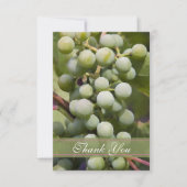 Grüne Weinberge Weinflasche Vielen Dank Dankeskarte (Vorderseite)