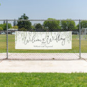 Grüne Weinberge Willkommen in unserem Hochzeitsfuß Banner (Insitu)