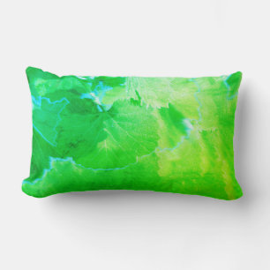 Grüne Weinblätter stilisierte Kissenhülle Lendenkissen