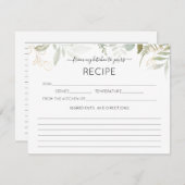 Grüne Weinkarte Begleitkarte (Vorne/Hinten)