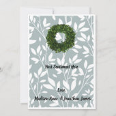 Grüne Weinleine Bauernhof Kranz Landverheiratung Dankeskarte (Rückseite)