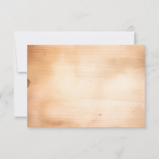 Grüne Weinrebe auf Holz St Patrick's Day Irische H RSVP Karte (Rückseite)